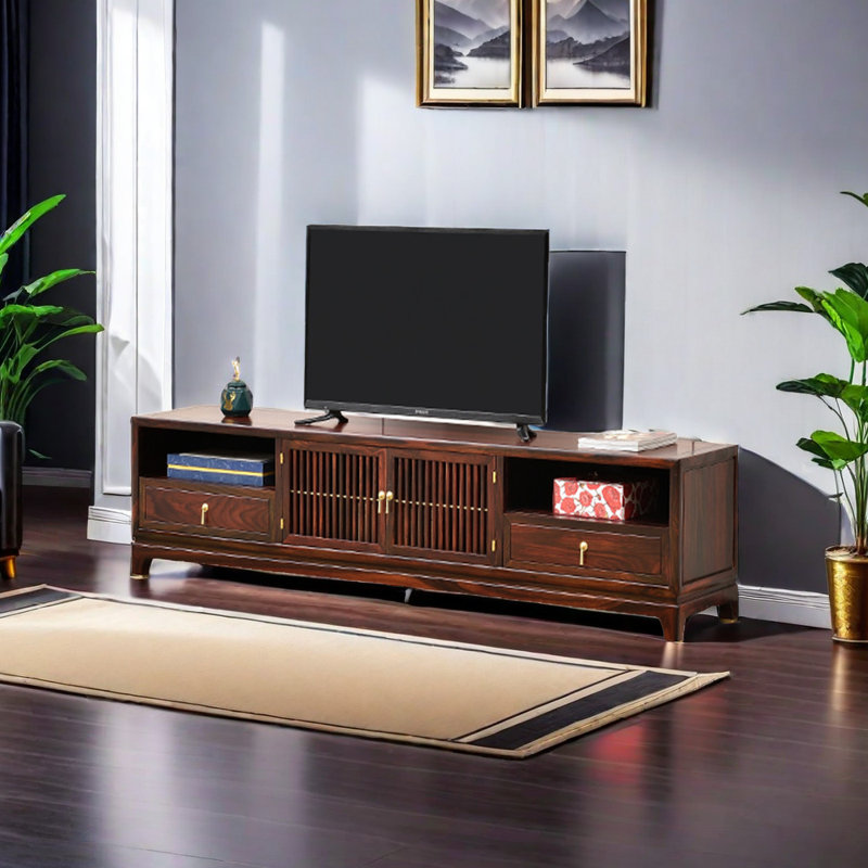 Crédence en bois massif New China Simple, 20.86" H x 86.61" W x 18.11" D