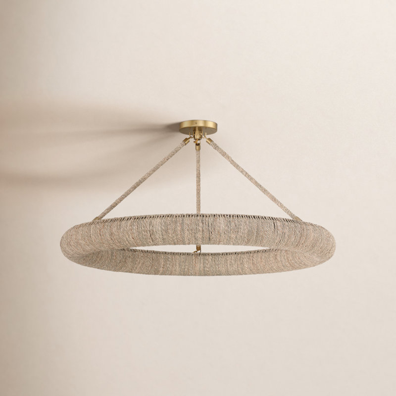 8 - Light Dimmable Wagon Wheel Chandelier