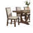 Transitional Style 2Pcs Side Chairs Rustic Oak Solid Wood