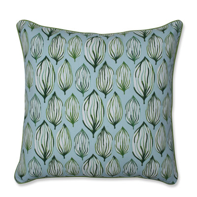 Housse et insert de coussin en coton Tropical Leaf Verte