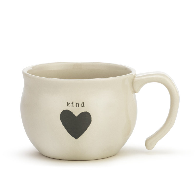 Stoneware Soup Mug, White, Kind
