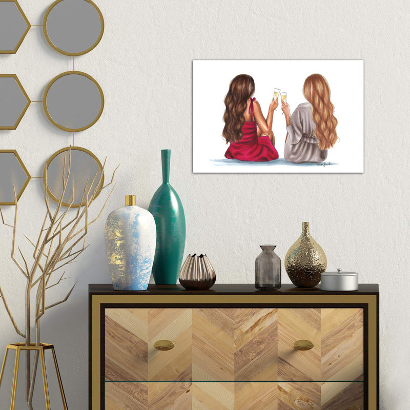 Cheers by Elza Fouche - Print on Canvas, No Frame, 66.04 cm H x 45.72 cm W x 1.91 cm D