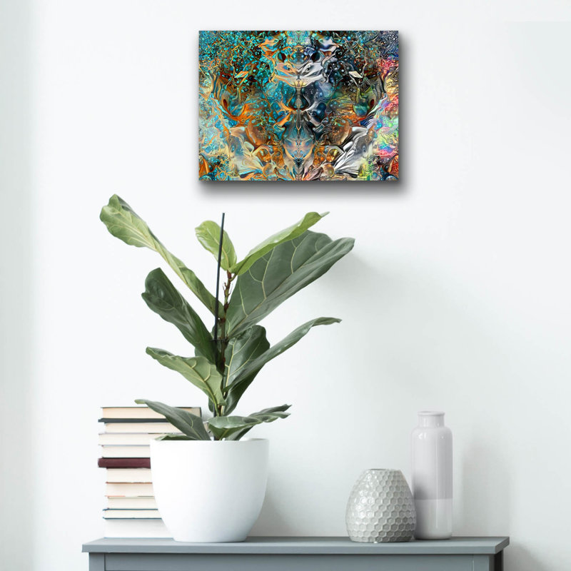 " Jade Mask " by Pedro Gavidia, 12" H x 16" W x 0.13" D