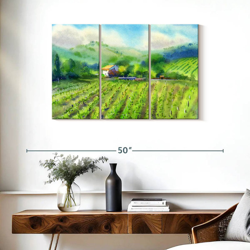Alvord Vineyard Landscape, 24" H x 38" W