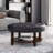 Jadaya Faux Leather and Rubberwood Round Ottoman with Open Shelf-1356082559