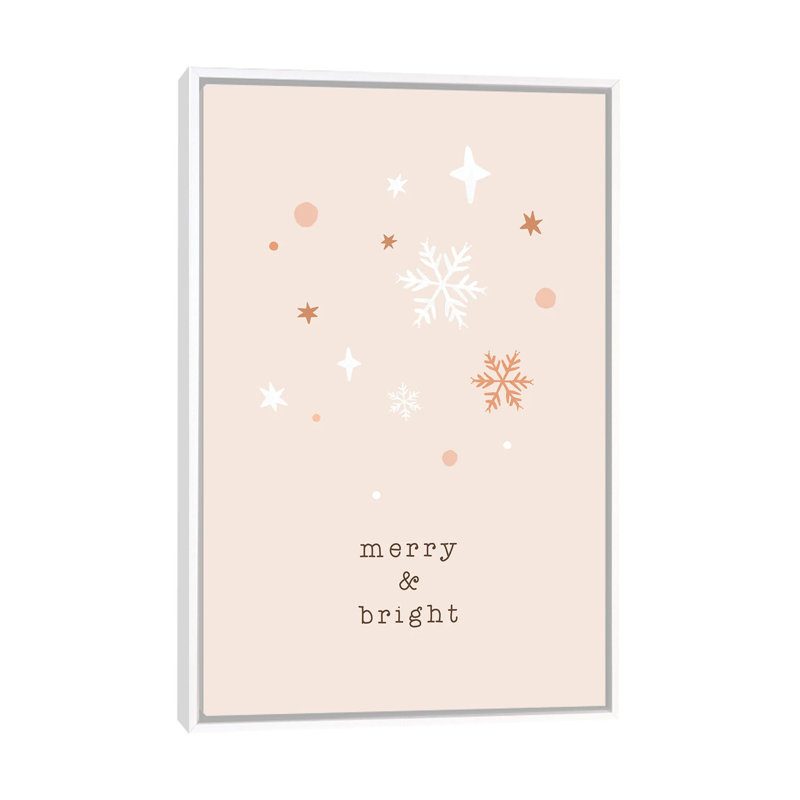 "Merry & Bright" par Orara studio, reproduction d’art, Toile blanche encadrée, Pas de tapis, H 26 po x l 18 po x 1,5 po