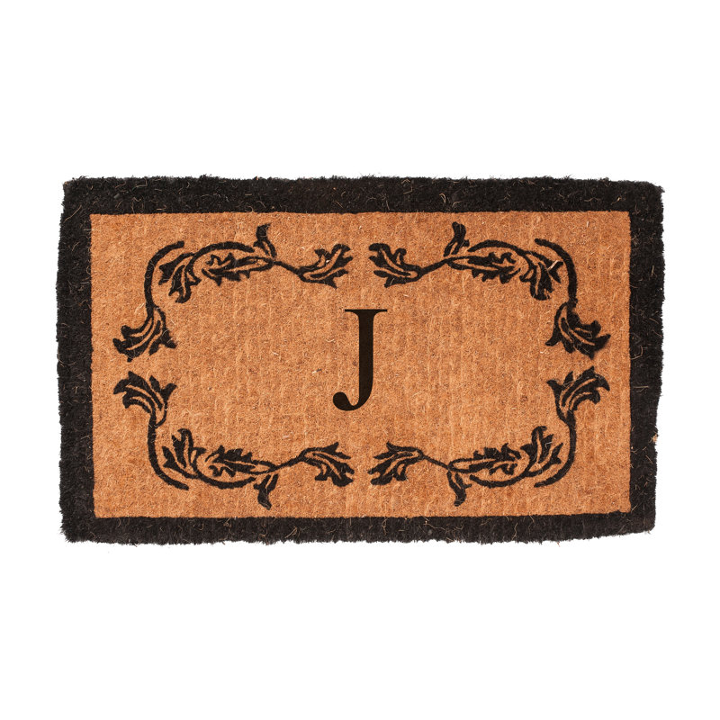 Balmer Floral Outdoor Doormat, Rectangle 2'6" x 4', J