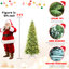 300 lumières à DEL blanc chaud ornées d'un arbre de Noël mince de 6 pi avec 850 pointes Pe + réalistes, conception à charnières à installation rapide, support en métal pour espaces limités et décorations simples
