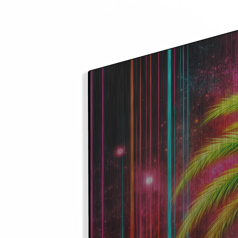 «Palm Tree Abstract 1» par Rey Klimt, art mural en métal, H 36 po x l 36 po