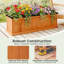  Lit de jardin surélevé en bois avec trous de drainage et doublure pour fleurs, légumes, herbes-2130093802