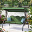 Balancelle-lit convertible 3 places pour terrasse extérieure de 195 cm (77 po) avec auvent réglable et porte-gobelets, capacité de 363 kg (800 lb).-468799443