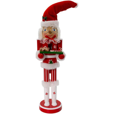 Kurt Adler Wooden Nutcrackers, Mrs. Claus, 15in