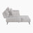 Kenner 125" Modern & Contemporary 2-Piece Sectional - Chenille Sectional, Customizable Seat Depth, Chaise for Lounging-847719388-847719390