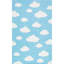 Tapis touffeté à la main à motif nuageux bleu Sachiko Abbas-24795748