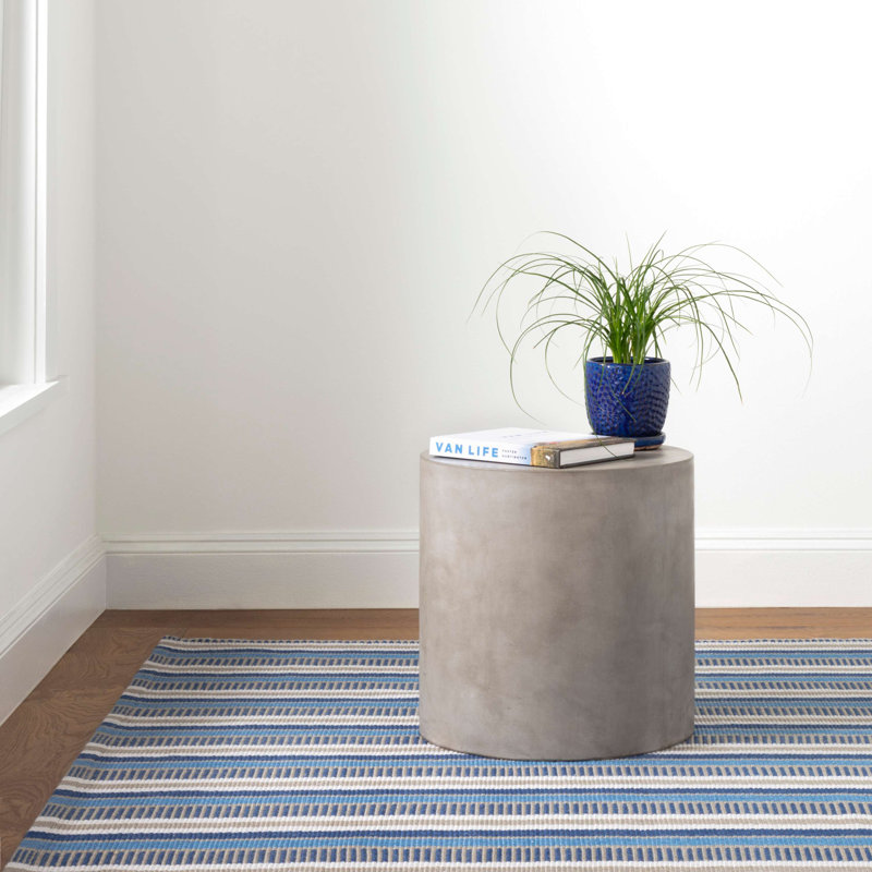 Always Greener Blue/Gray Handwoven Indoor/Outdoor Rug, Rectangle 8'6" x 11'6"