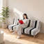 Housse pour canapé-lit moelleuse - Housse élastique sans accoudoirs pour canapés sans accoudoirs à rayures-1387529399