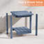 Table d'appoint rectangulaire pour l'extérieur, table d'appoint pour patio à 2 niveaux en PEHD, petite table de bout Adirondack pour la pelouse du jardin-1975025330