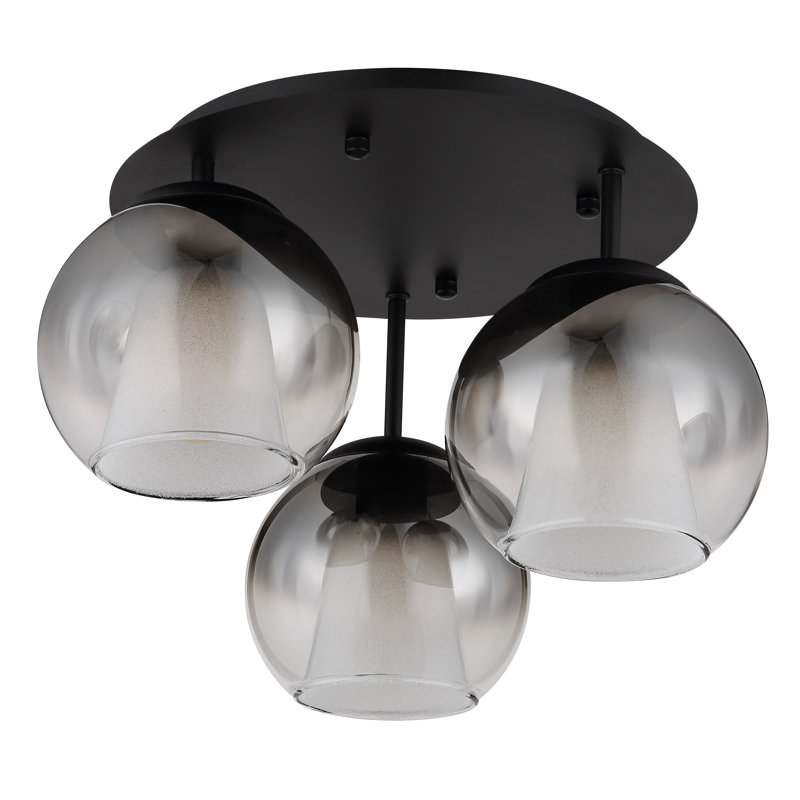 Jaxony Flush Mount, Matt black