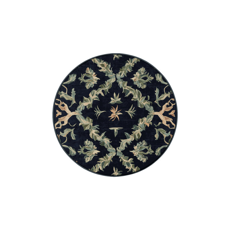 Silky Soft Plush Gray Area Rug, Round 6'