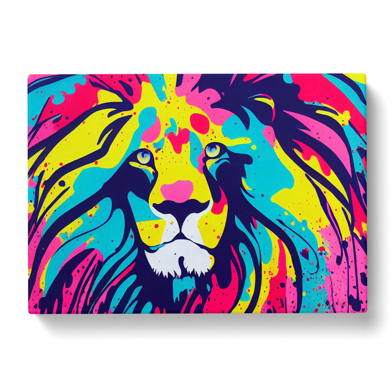 Splashed Lion Vol.4 Abstract - Wrapped Canvas, 40cm H x 60cm W x 3cm D