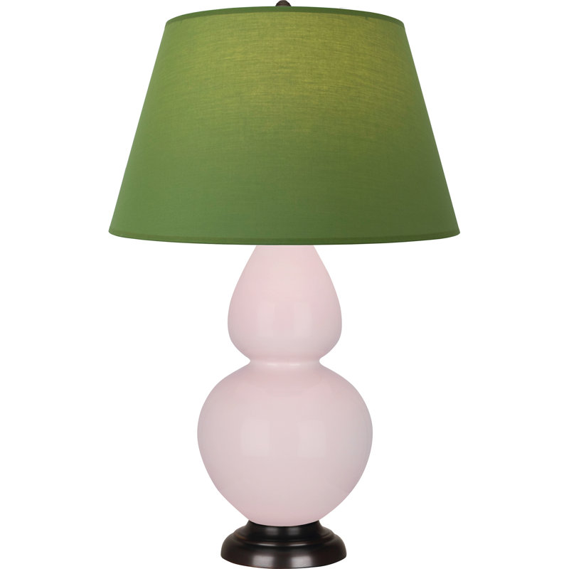 Double Gourd Table Lamp, Cobalt/Antique Silver, Tangerine/Taupe, Brass