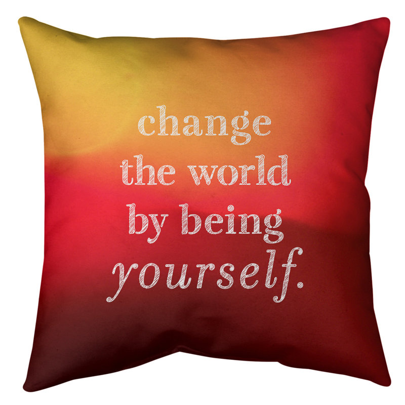 Coussin de plancher change the World, 40 po x 40 po, Coucher de soleil