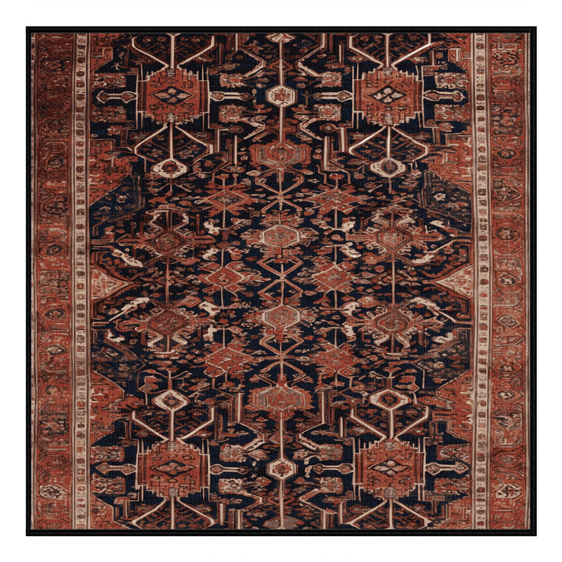 Tapis brun lavable à la machine, Carré 5 pi