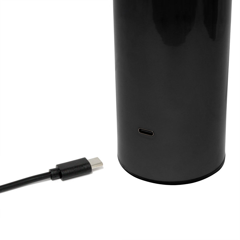 Simple Designs 8.26" Navjeevan Mini Dome Dimming LED Touch Lamp, Portable And Rechargeable,, Black