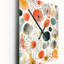 Coral Teal Scandinave Flowers I - Abstract Wall Clock Oversized-87030341