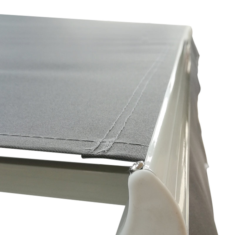 Dakota Fields Fabric Cover Retractable Patio Awning, Grey, 200cm W x 150cm D