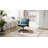 Cross-Legged Teddy  Office Chair With Flip up Armrest &Wide Seat，Ergonomic Fabric Home Office Chair -645316520