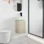 Meuble-lavabo de coin simple mural 12 po Donnadio, meuble-lavabo flottant 1 porte et comptoir en céramique blanche-43951980
