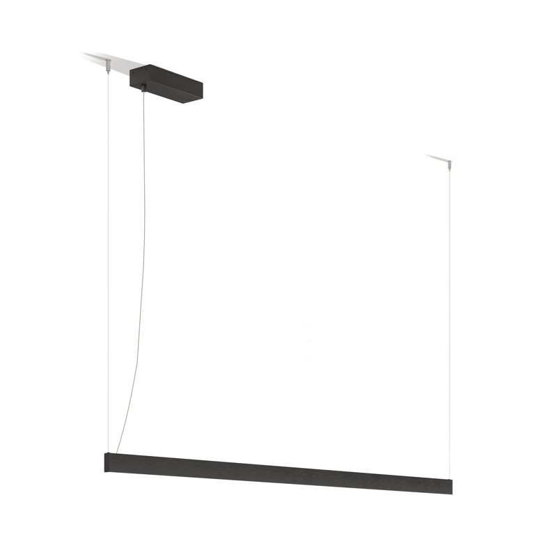 Fly 1 - Light Kitchen Island Linear LED Pendant, Anthracite, 2.56" H x 46.57" W x 3.15" D