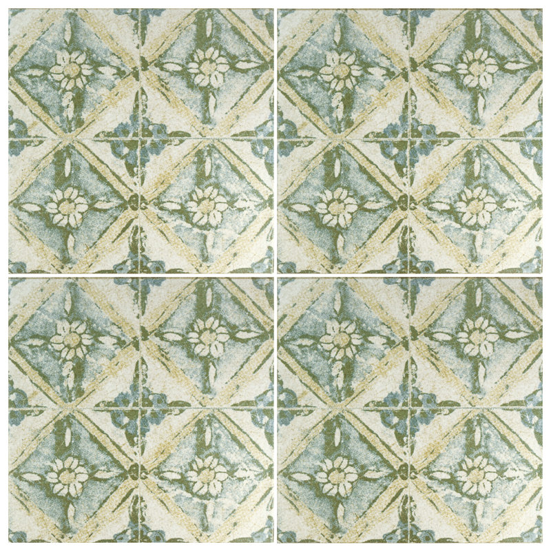Klinker Retro Blanco 13" x 13" Ceramic Wall & Floor Tile