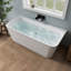 67' Wall-Mount Acrylic Bathtub Deep Soaking Bathtub