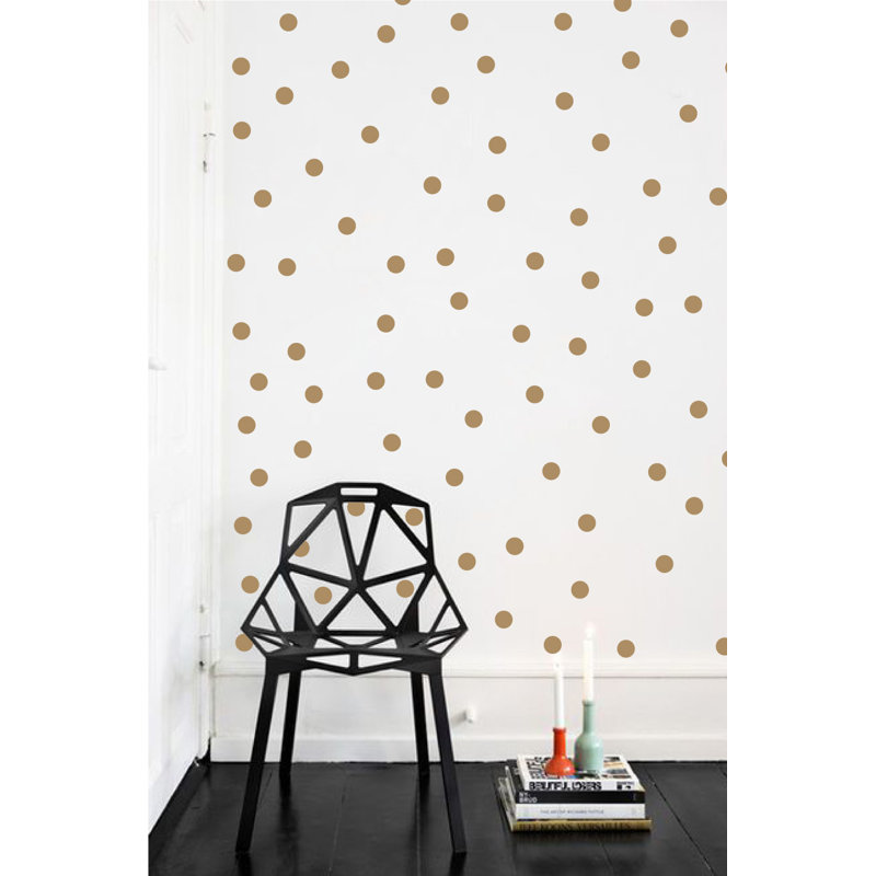 Adhésif décoratif à pois, H 48 po x l 78 po x P 0,01 po, Brun pâle