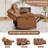 83.86" Wide Classic Plush Top Grain Leather Tufted Power Reclining Sofa - Dual Hidden Cup Holders & USB Charging Ports-1225352005