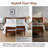Twin Size Solid Wood Platform Bed with Headboard in Walnut Finish