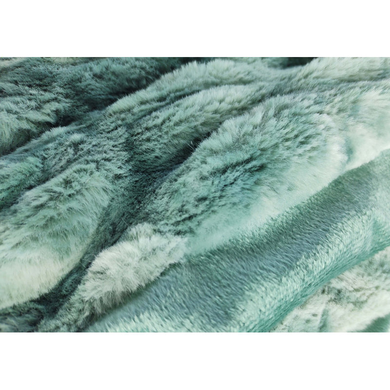 Marcita Knitted Throw Blanket, Green