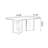 White Rectangular Stone with Metal Dining Table-1603113295