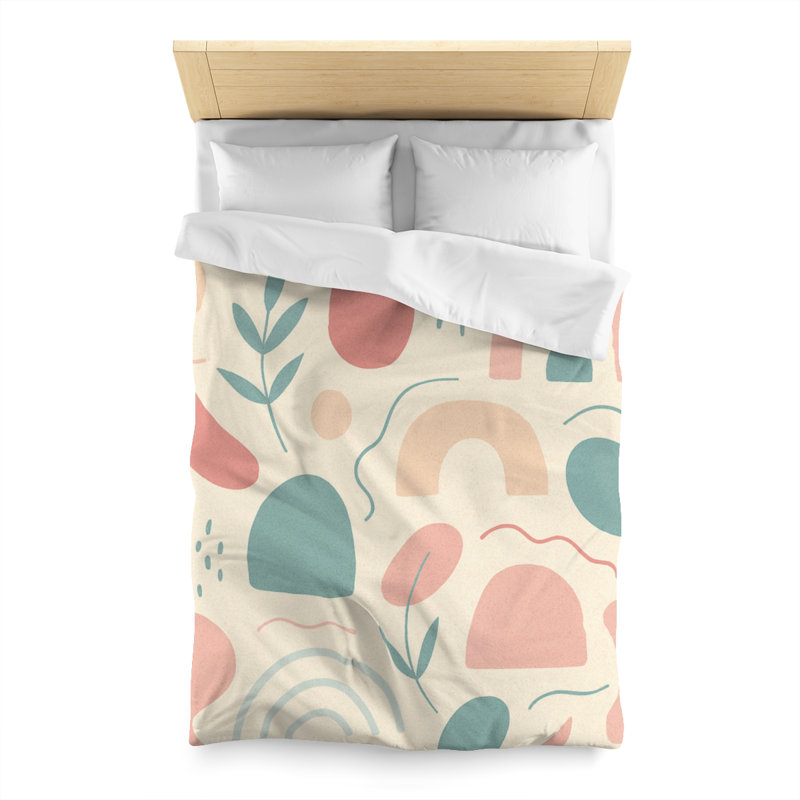  Duvet Covers No 1 Single Piece, White/Pink, Twin Duvet Cover
