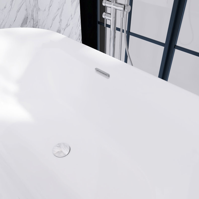 66.9'' x 31.5'' Freestanding Soaking Acrylic Bathtub