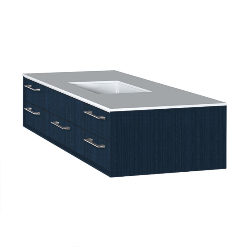 Gemelli 48'' W Single Bathroom Vanity Base, Horizon Blue