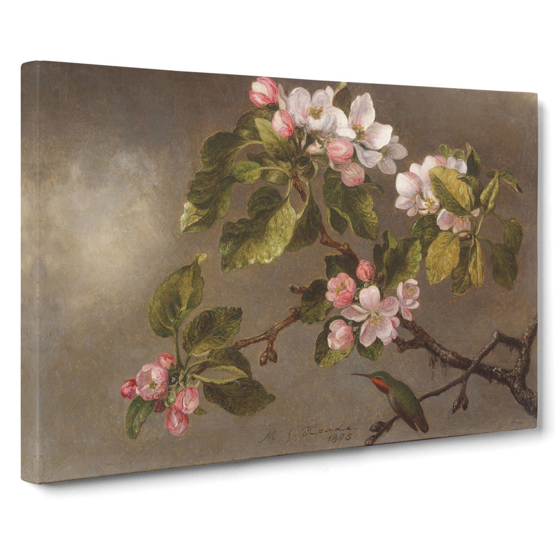 Apple Blossom by Martin Johnson Heade - Wrapped Canvas Painting, 35cm H x 50cm W x 3cm D