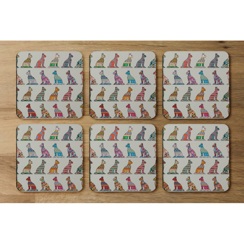 Square 6 Piece Coaster Set