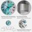 Turquoise Abstract Marble - Modern Wall Clock-628831474