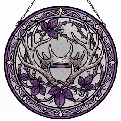 Stained Glass Stained Glass Window Panel，7.8H