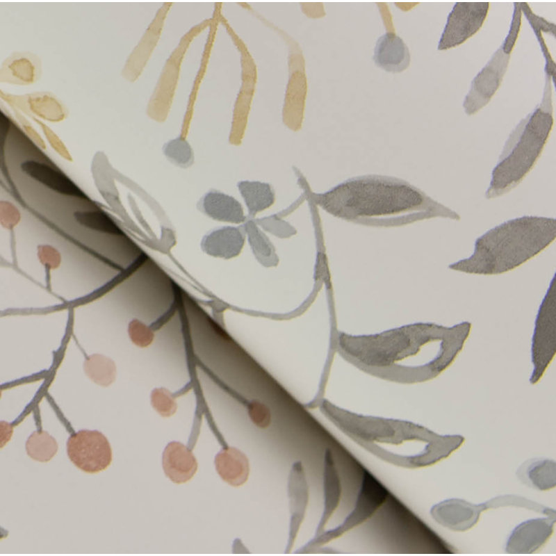 Sirène pré-roulée double rouleau floral, Gris