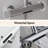 3-Function 10-Inch Rain Shower System With Handheld And Bathtub Waterfall Spout-119456132