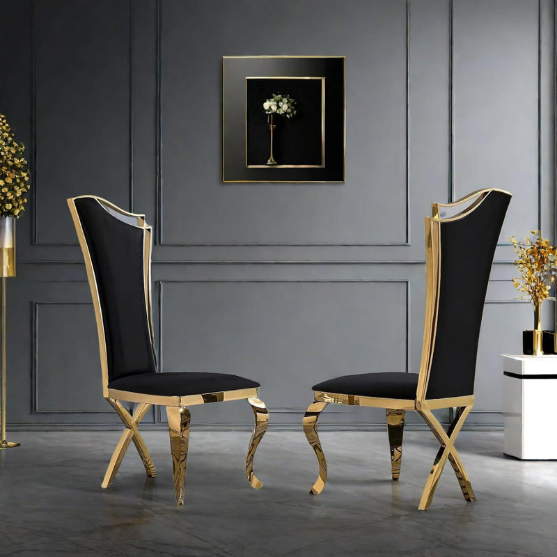 Corston 18.5'' H Velvet Upholstered Parsons Chair